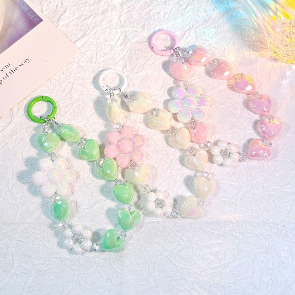 

Милый брелок-подвеска с цветком, блестящие ремешки на запястье, хрустальный телефон, веревка, анти-потеря, аксессуары для телефона