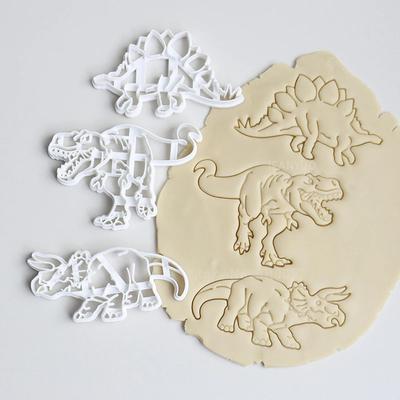 2023 Dinosaur Cookie Cutters Mold Dinosaur Biscuit Embossing Mould Sugarcraft Dessert Baking Mold Cake Kitchen Accessories Tools