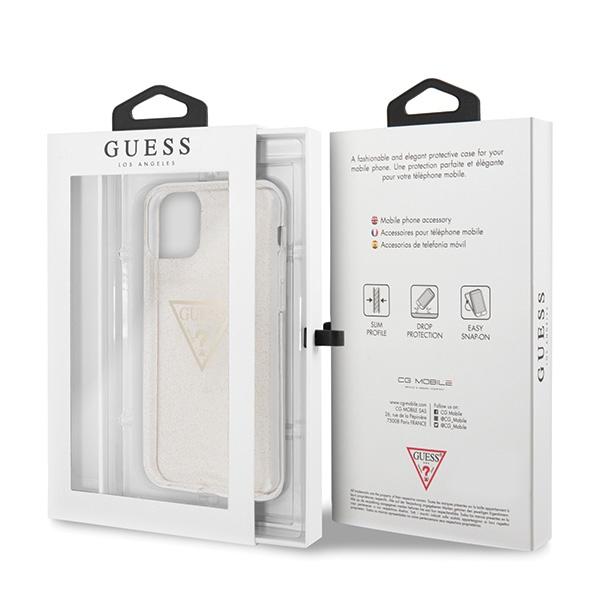 Guess Guhcn58Sgtlgo Iphone 11 Gold Hard Case Glitter Triangle