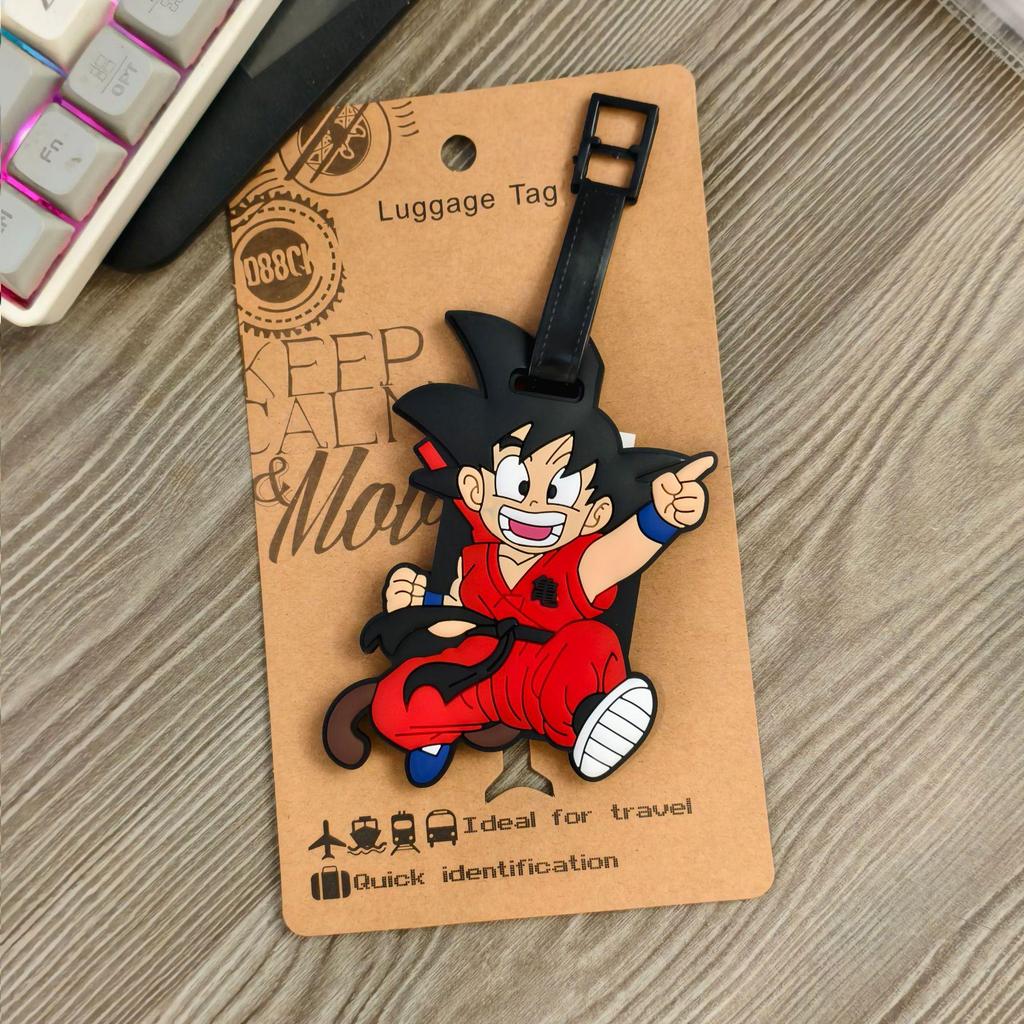 Anime Cartoon Cute Dragon Ball Goku Buu Vegeta Luggage Tag Suitcase Label