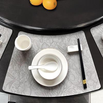 Huaihuang Chinese Style Leather Fan-shaped Placemat