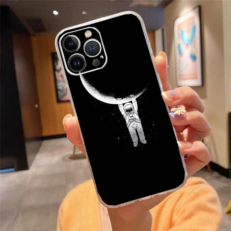 Phone Case For iphone 17 Air 17 Pro Max 16 15 14 13 Pro Max 15 16 Pro 15Plus Space Astronaut Star Moon