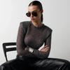 Damski elegancki miękki sweter z okrągłym dekoltem jesień zima perspektywa dzianinowy sweter z długim rękawem High Street dzianinowy