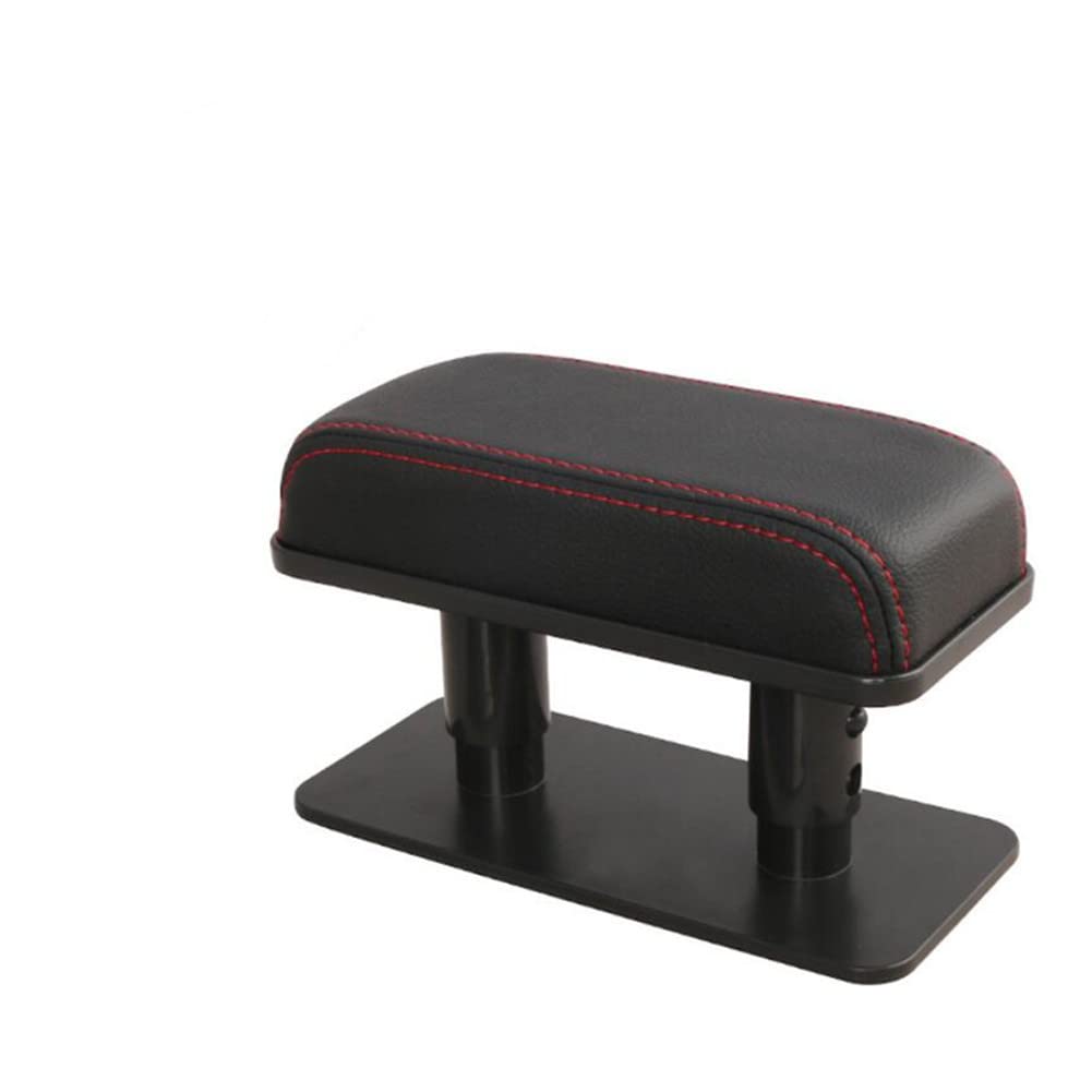 

Zukida Универсальный подлокотник на дверь автомобиля, боковой подлокотник, подлокотник для вождения, регулируемая высота, удобное сиденье водителя, снижает усталость, черный (Красные швы)