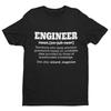 Funny T Shirt Engineer Dictionary Definition Novelty Worker Staff Work Gift Idea