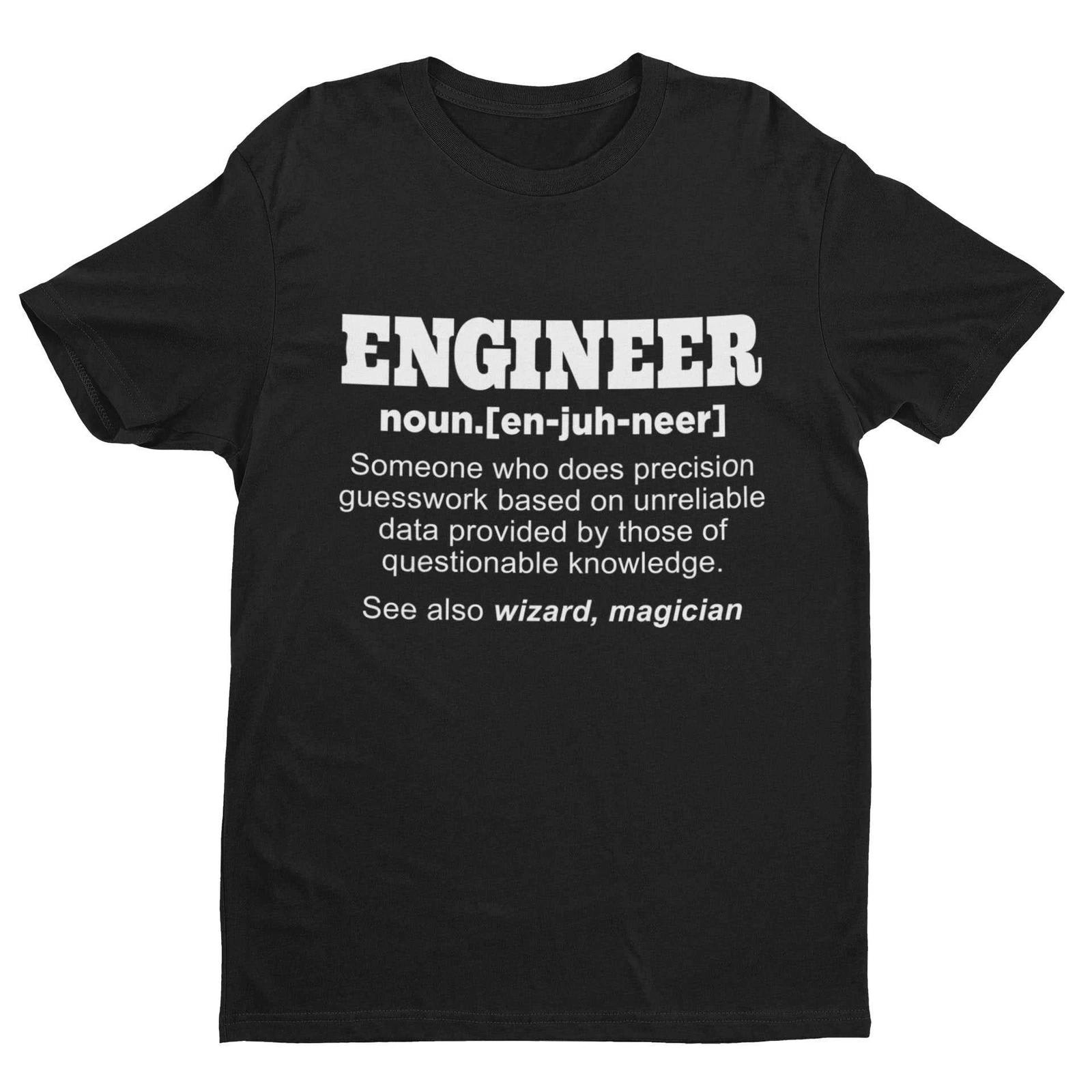 Funny T Shirt Engineer Dictionary Definition Novelty Worker Staff Work Gift Idea XL