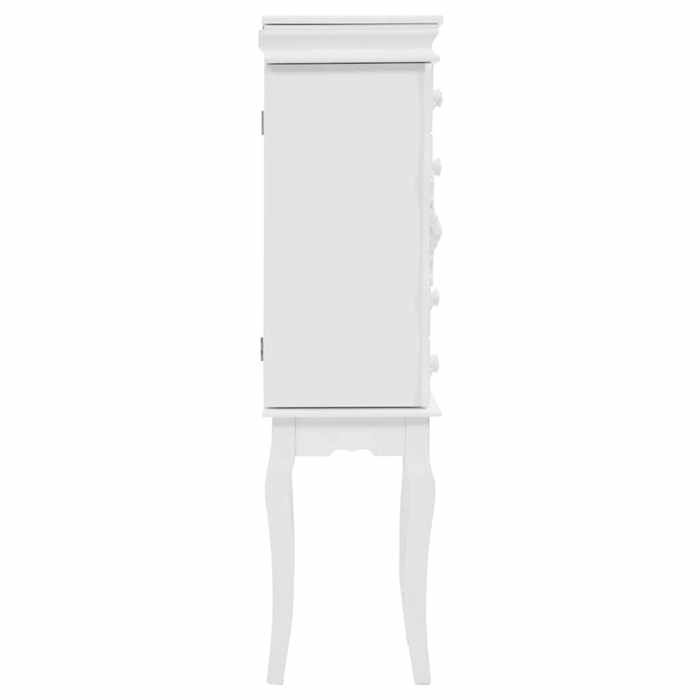Armoire à bijoux sur pieds - Maison Exclusive - Blanc mat - MDF et pin - 34 x 26 x 94 cm