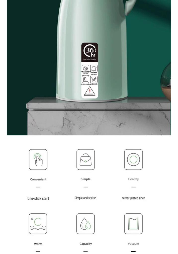 2024 Insulated Glass Thermos Flask - Large Capacity Water Kettle