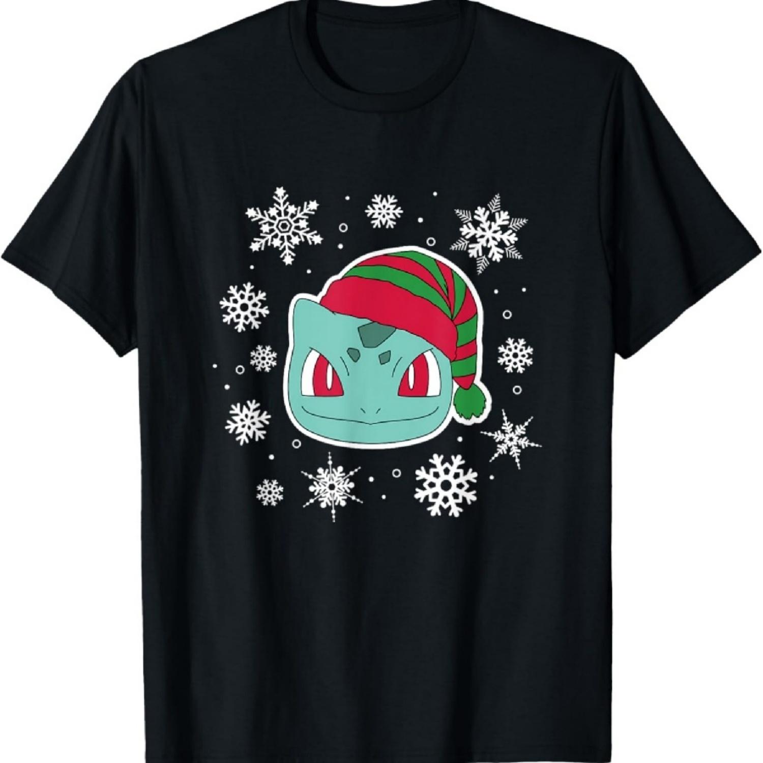 Pokémon - Футболка Снежинки Бульбазавр XXXXXL чёрный