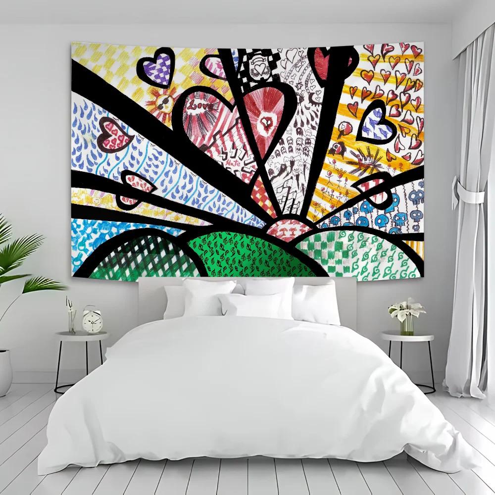 Britto Anime Tapestry Art Science Fiction Room Home Decor Wall Art Decor