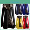 Zip Womens Hooded Coat Winter Warm Leopard Hoodie Parka Trench Outerwear Jacket