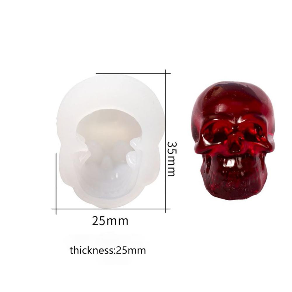 Skull Head Pen Holder Silicone Mold Skull Head Ornament Epoxy Resin Mold for DIY Epoxy Resin Crafts Home Decoration Making Tools