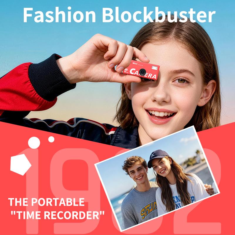 Retro Mini Digital Camera, HD Photo & Video, Flip Selfie Screen, Portable Student Camera