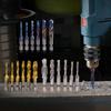 6 Pcs M3-M10 Screw Tap Drill Bits Metric HSS Taps Countersink Deburr Set Hex Shank Tap Bit Set for Metal Steel Wood Plastic
