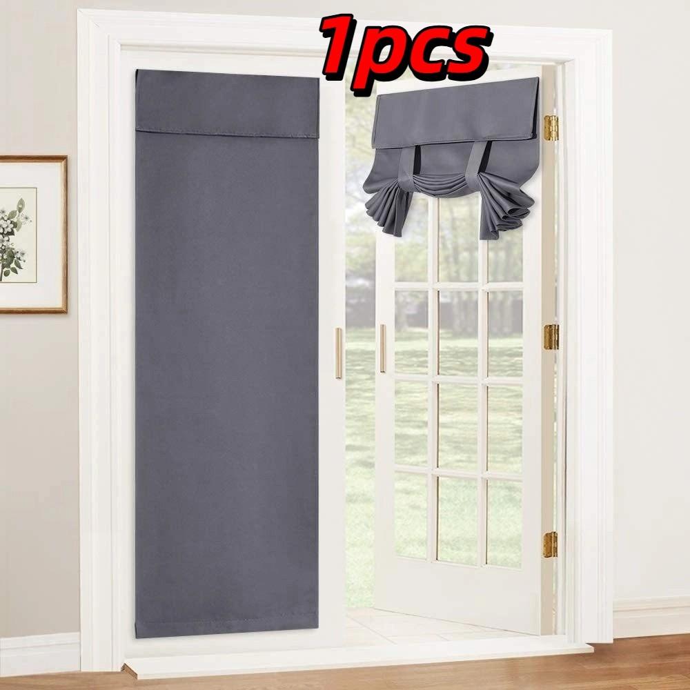 

66x173CM Half Curtain Solid Color Partition Curtain Blackout Window Curtains Kitchen Use сірий