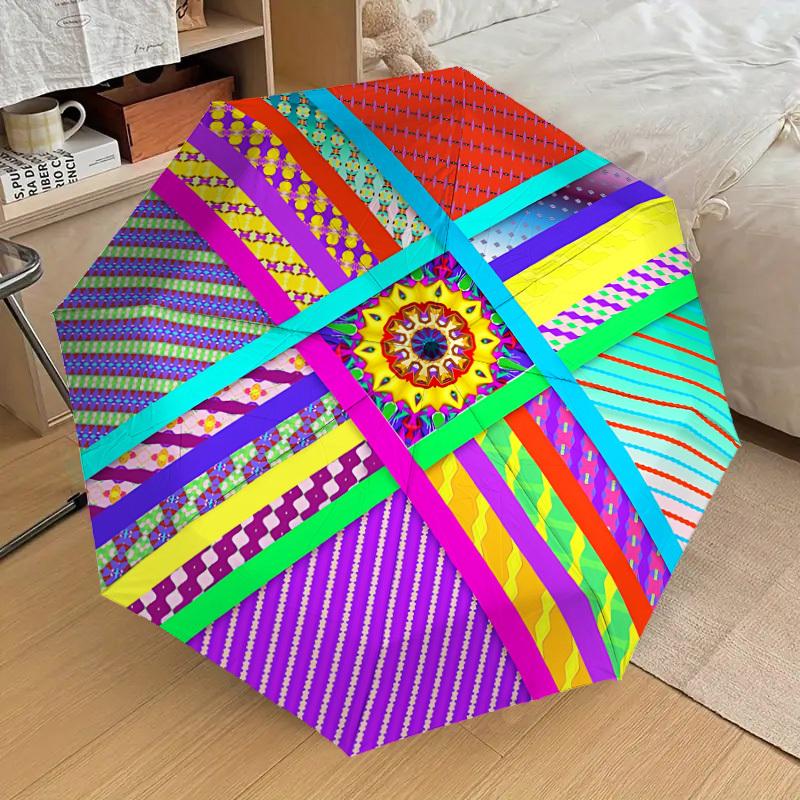 

1pc Abstract Patterns Automatic Folding Umbrella, Casual Outdoor Accessory, Birthday Festival Gift yy251126089
