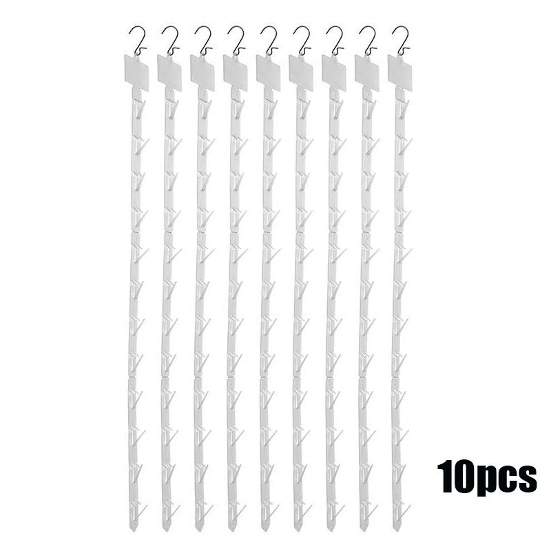 10Pcs Plastic Transparent Snack Hanging Strips Universal Convenience Store Shelf Food Display Hangers Foldable Shop Clip Strips
