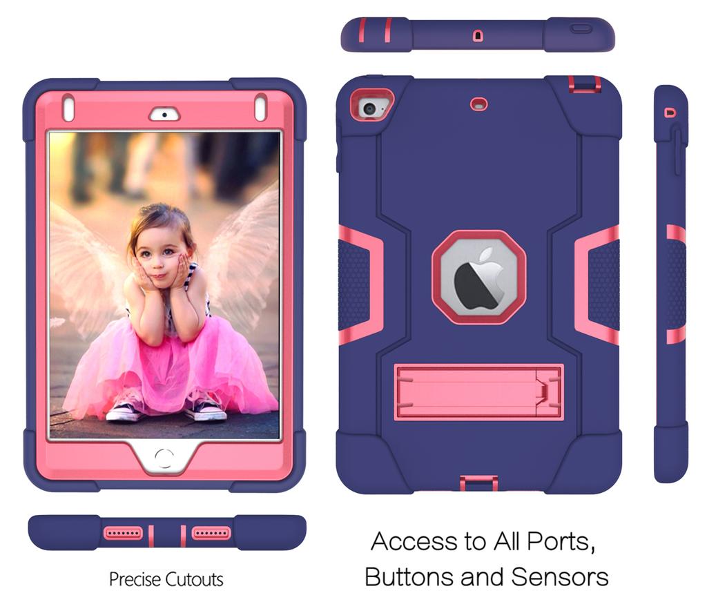 Heavy Duty Case for iPad Mini 4/Mini 5 7.9 Inch 4th/5th Generation With Kickstand Shockproof Protective Armor Tablet Cover