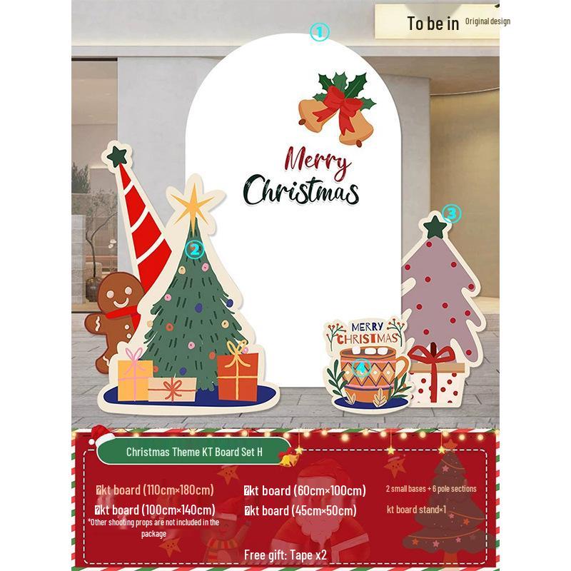 Festliche Weihnachtsszene Anordnung: Einkaufszentrum Event Dekoration mit Ballonkunst und Hintergrund