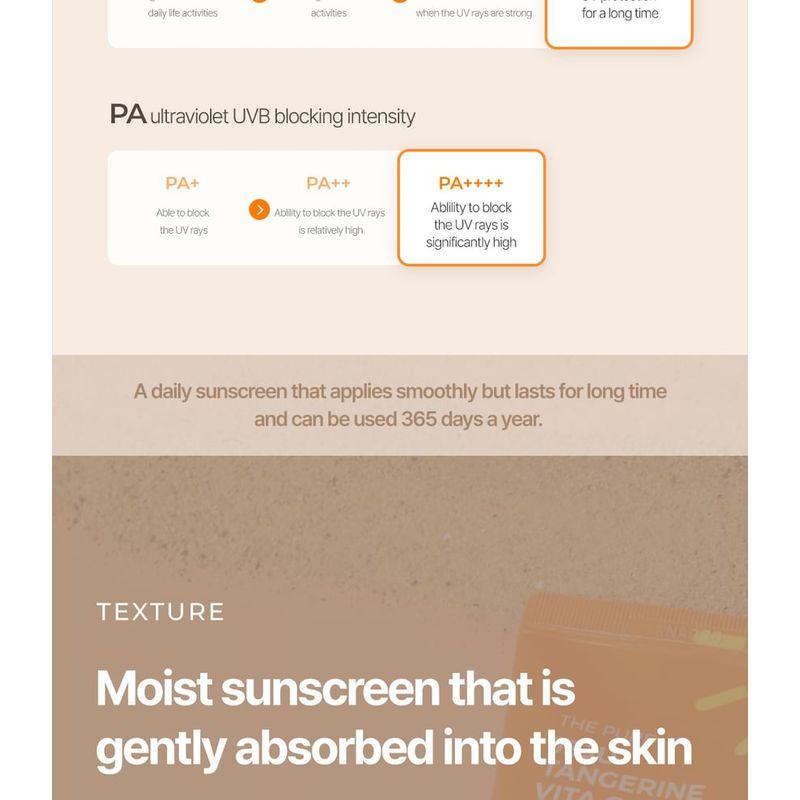 Schöne Haut - Die Pure Jeju-Mandarine Vita C Aufhellende 365 Sonnencreme