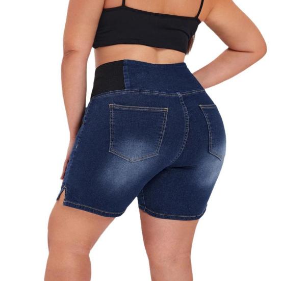 Women's Size Shorts Bermuda Jean Shorts Plus with Pockets Butt Lifting