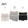 Waterproof Wall Mounted Storage Hanging Bag with 3 Pockets, Cotton And Linen Closet Pouch, Over The Door Organizer for Bedroom Bathroom Daily