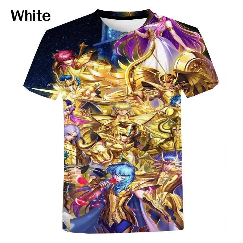 Men Women Streetwear T Shirt The Knights of The Zodiac Saint Seiya 3d T Shirts O Neck Graphic Designer Short Sleeved Top