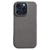 For iPhone 16 Pro Max Case Solid Color Cloth Texture Hard PC Phone Cover