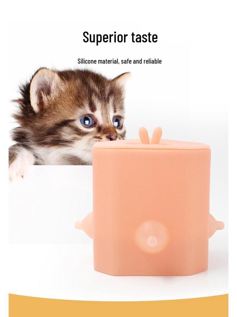 Haustier Fütterungsset: Silikon-Tiernuckel für Kätzchen & Welpen