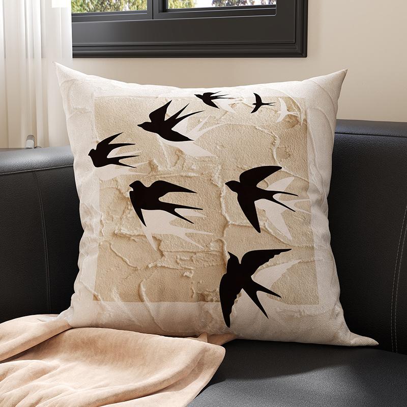 Copricuscini decorativi stile francese 45x45cm con imbottitura, Cuscini decorativi in misto lino per divano, letto, soggiorno