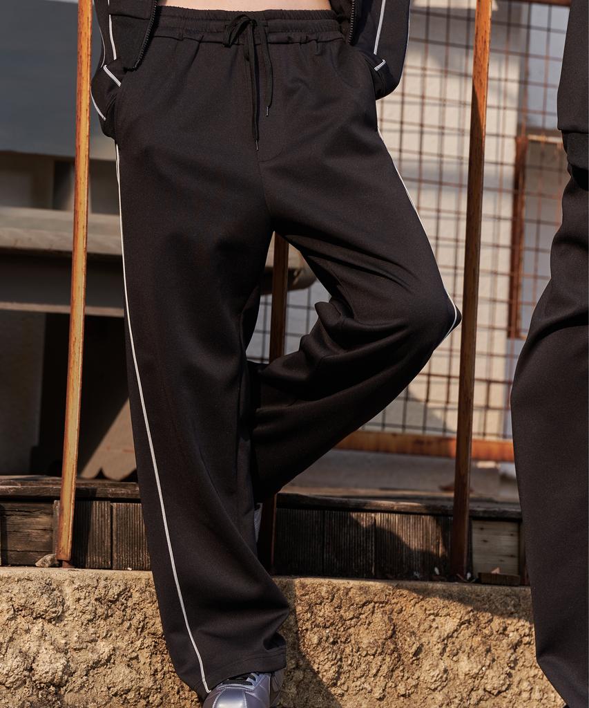 GALEX Sideline Wide Track Pants Black Ga5550 Bk