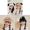 Kids Winter Baseball Cap With Plush Dog Cartoon Design For Girls And Boys
