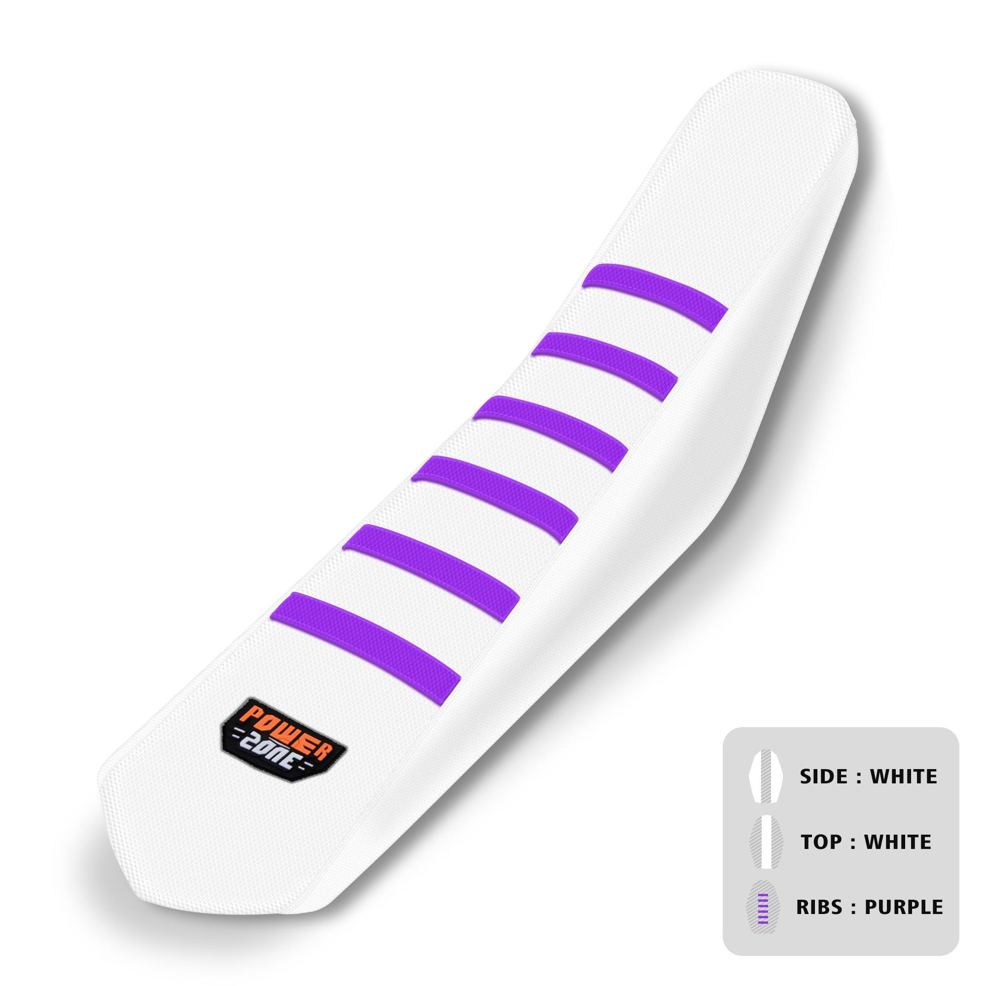 Powerzone Motorcycle White Seat Cover for Honda KTM YAMAHA KAWASAKI Waterproof Universal Dirt Bike Seat Cushions Accessories White Purple