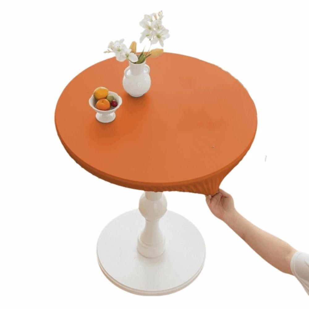 PU Leather Stretch Tablecloth Waterproof Table Protector Heat-resistant Desktop Cover Dining Table