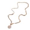 Thai Silver Square Brand Ot Buckle Versatile Hip-Hop Smiley Face Necklace Female Simple Sweet Cool Wind Sweater Chain