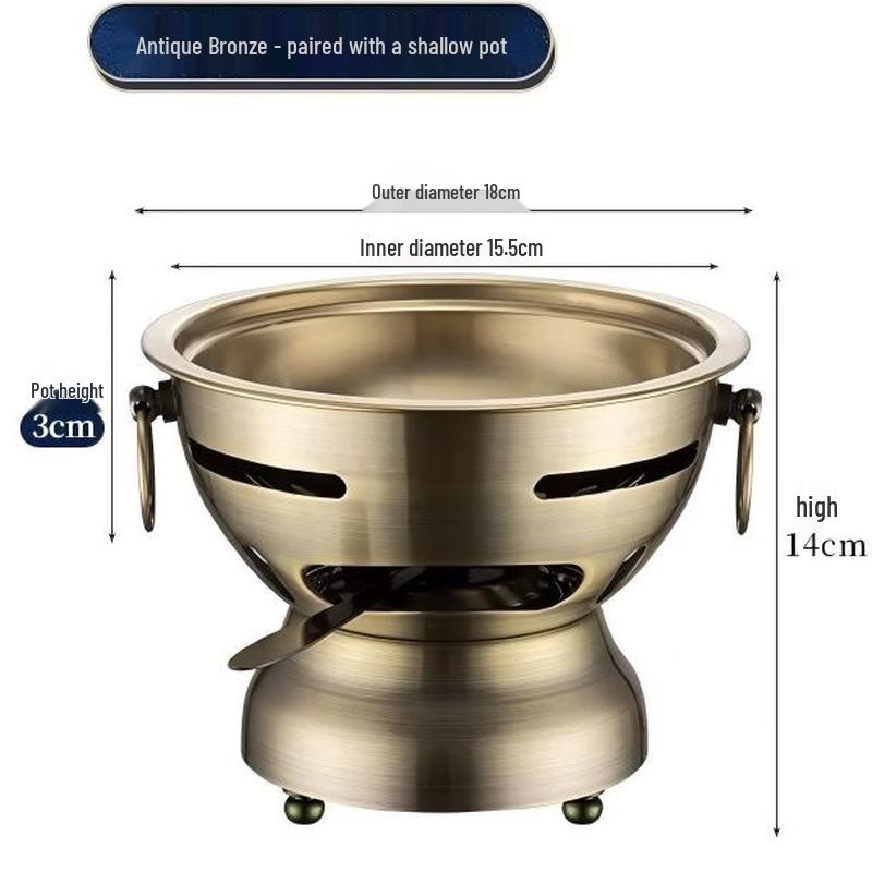 Wu Tuo Individual Cast Iron Hot Pot with Alcohol Stove