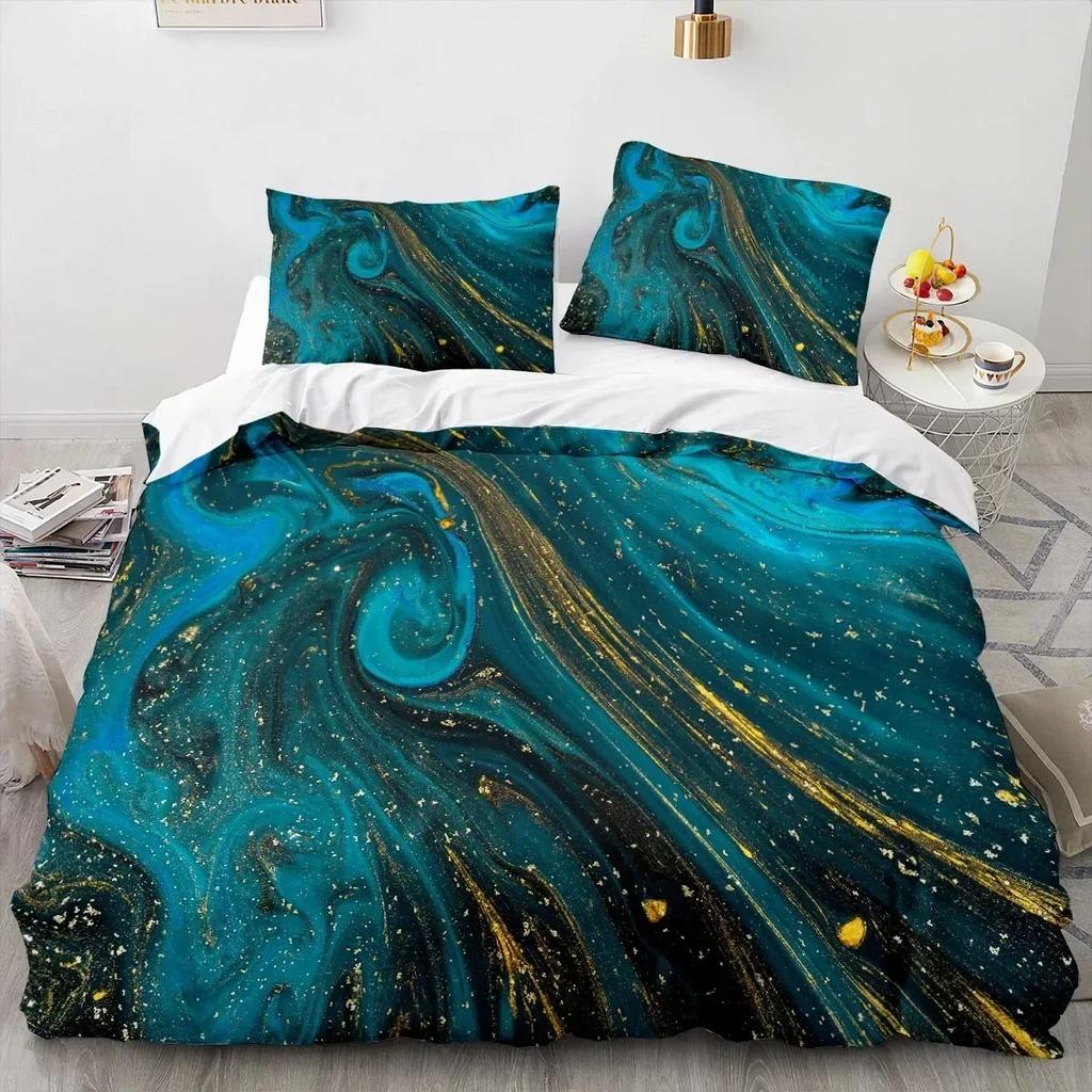 Υφασμάτινο Κάλυμμα Παπλώματος 3D Μεγάλο Σετ Κλινοσκεπασμάτων Σεντόνι Εκτυπωμένο Σετ Κρεβατοκάμαρας Μαξιλαροθήκη Κρεβάτι Full Queen King Size Κουβέρτα Υπνοδωμάτιο