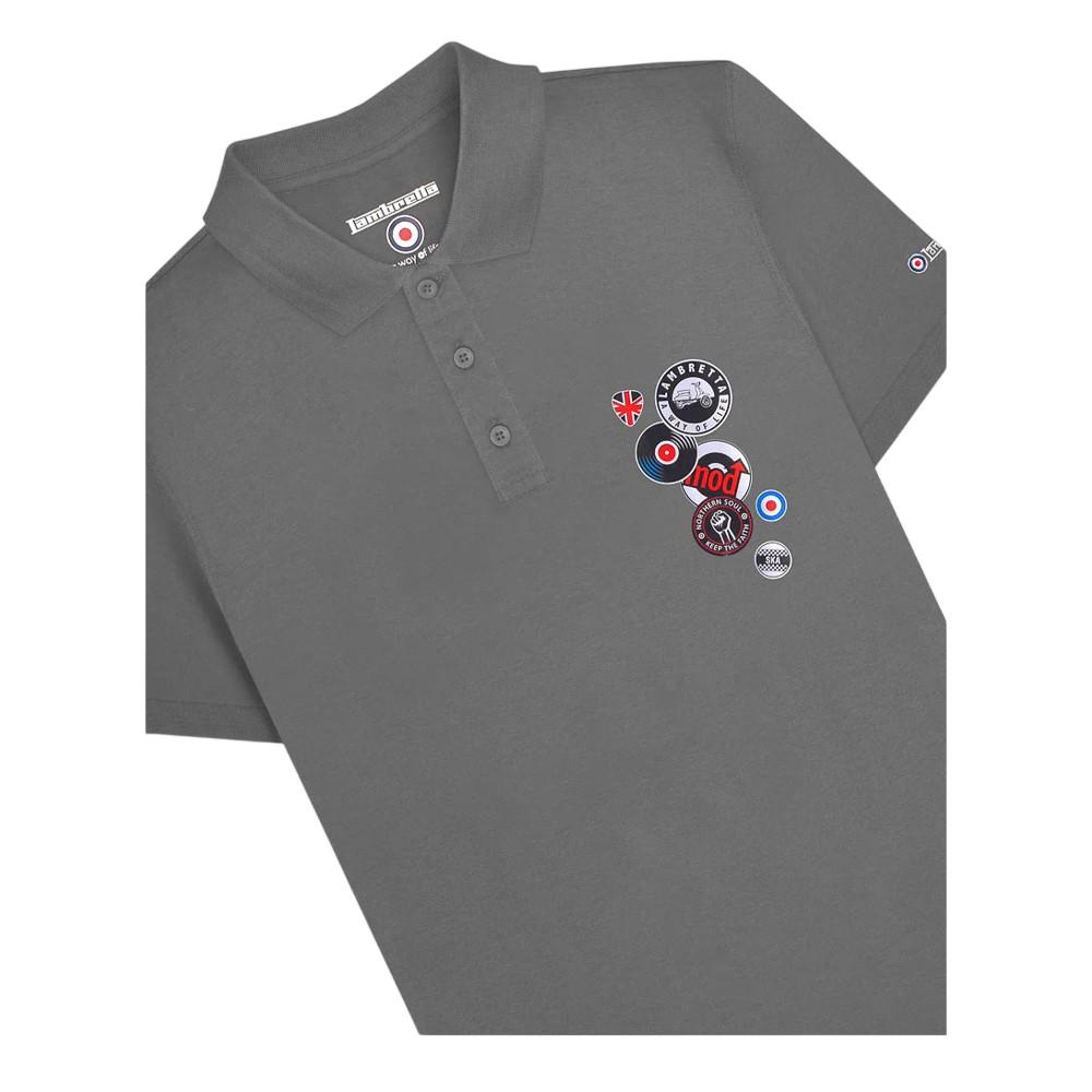 Lambretta Mens Badge Polo Shirt
