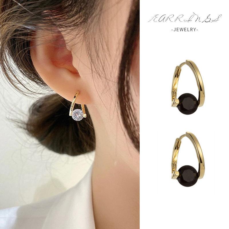 

Geometric earrings niche earrings earrings women s exquisite earrings чёрный