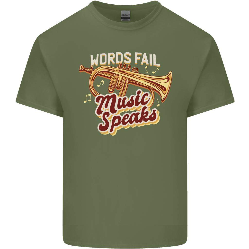 Flugelhorn Music Speaks Where Words Fail Unisexs Light Cotton TShirt