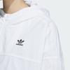 Adidas Originals Adiclub Clover Logo Print Loose Hooded Windbreaker Women Windbreaker White IP1804