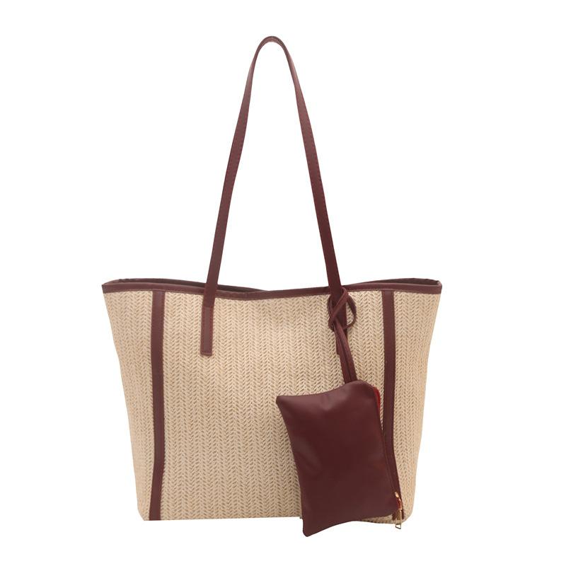 Modische Messenger Bag mit kontrastierenden Farben, vielseitige Schultertasche, geräumige Pendlertasche