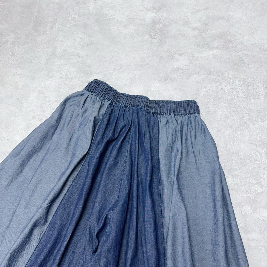 Johnature Japanese Patchwork Denim Retro Versatile Elasticated Waist Drawstring Patchwork Summer Thin Women Pants