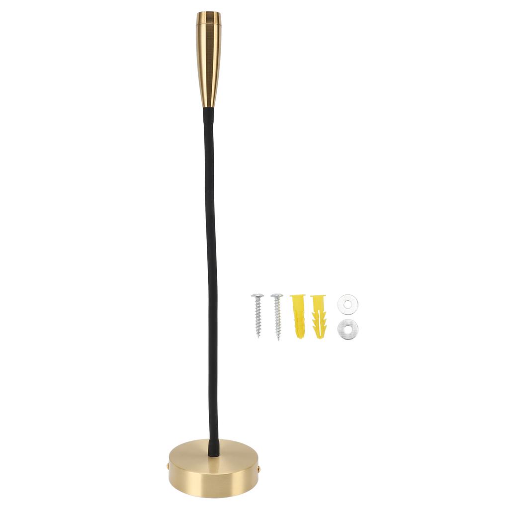 Flexible Gooseneck Wall Mount Lamp 3W 200 Lm Output Wall Mounted Reading Light Aluminum