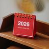 2 Stück Mini-Tischkalender Okt. 2025-Dezember. 2026 14 Monatsplaner Desktop Klein Stehend Umblätterkalender mit Doppelbindung für Home Office