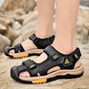 New fashionable black summer breathable beach men's sandals Lightweight Summer Large Size Men Sandals Comfortable  Sandals 38-48