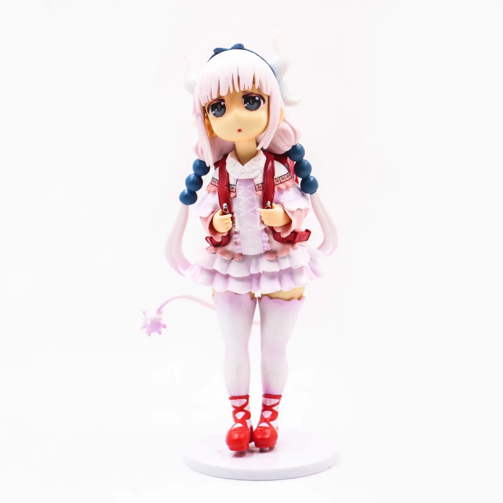 18cm Cute Kobayashi san Chi No Maid Kanna Kamui Anime Miss Kobayashi s Dragon Maid Action Figure PVC KannaKamui Model Toy Gift With box