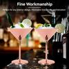 Stainless Steel Martini Glasses Set of 2, 220ml Unbreakable Metal Martini Glasses Copper Martini Glasses Stylish Cocktail Glasses Wine Goblet Martini