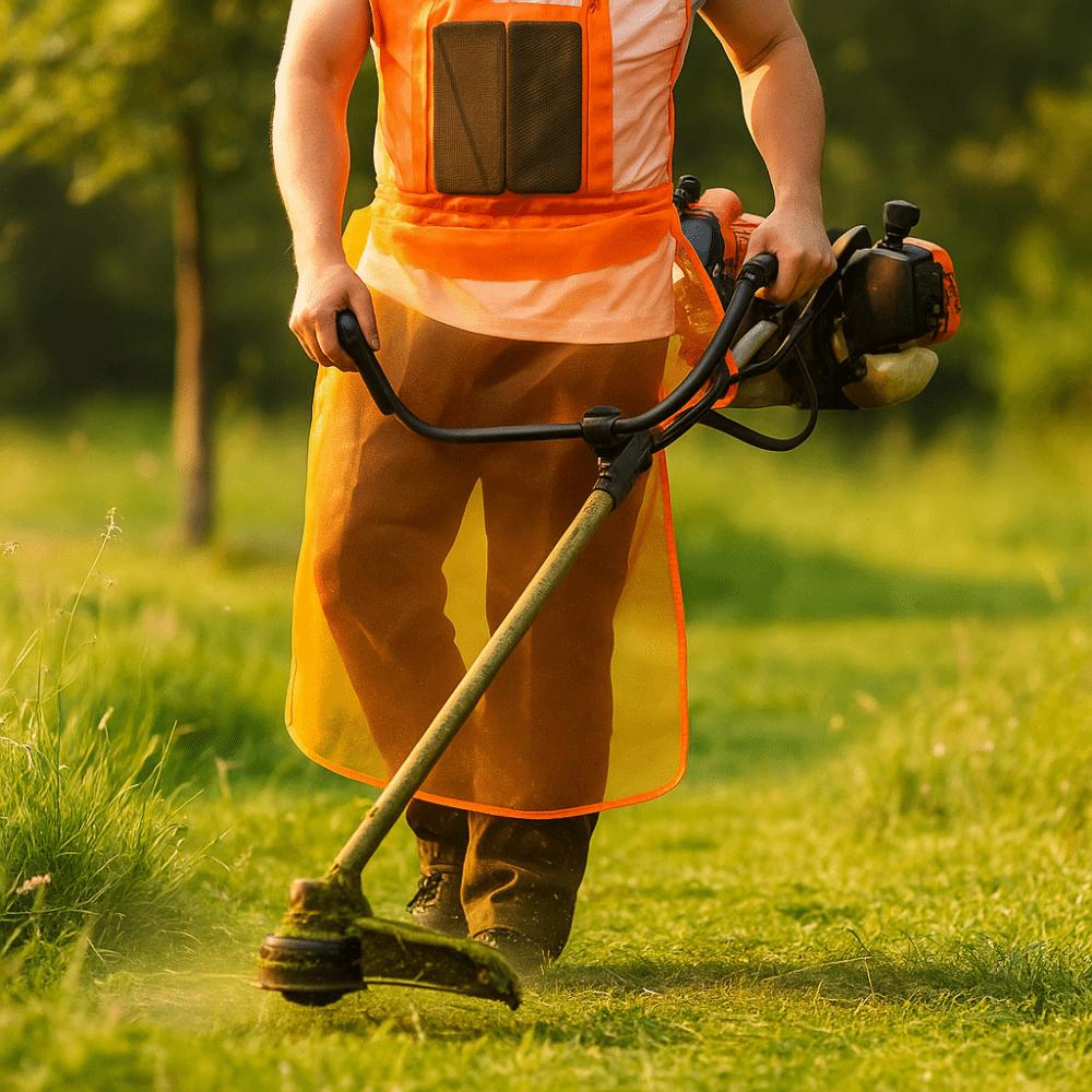 With Pockets Mesh Lawn Mower Apron Safety Full Coverage Gardening Apron Lightweight Breathable Garden Work Suit