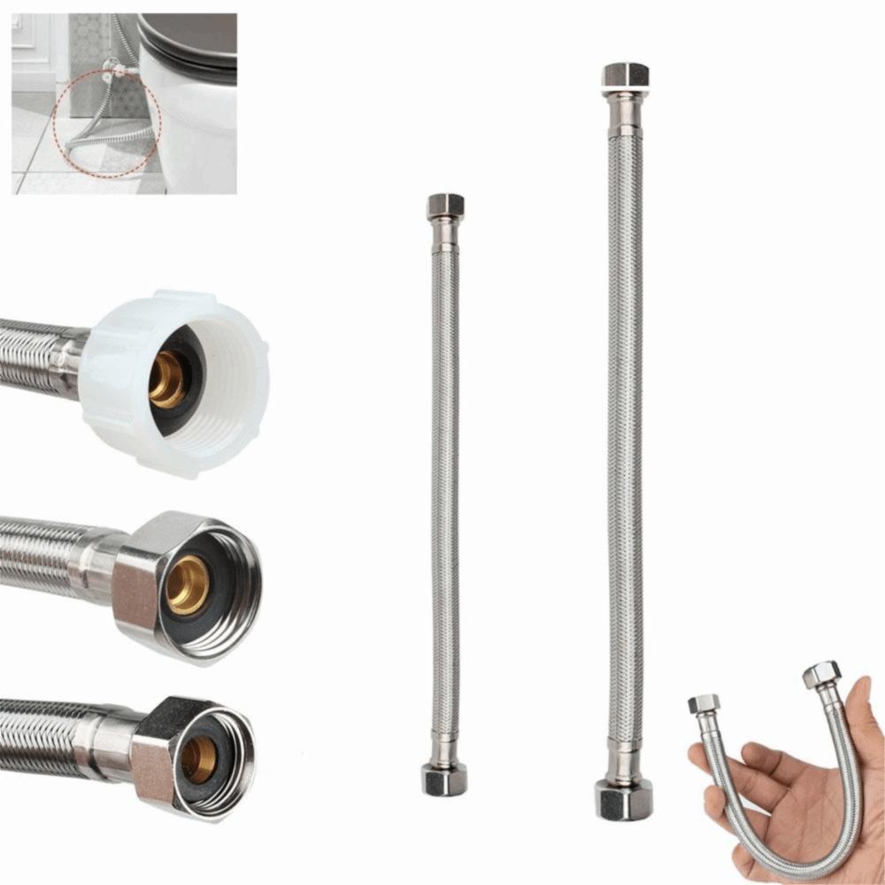 30/40cm Corrugated Water Hose Explosion-proof Large Flow Hot and Cold Water Faucet Inlet Hose Stainless Steel